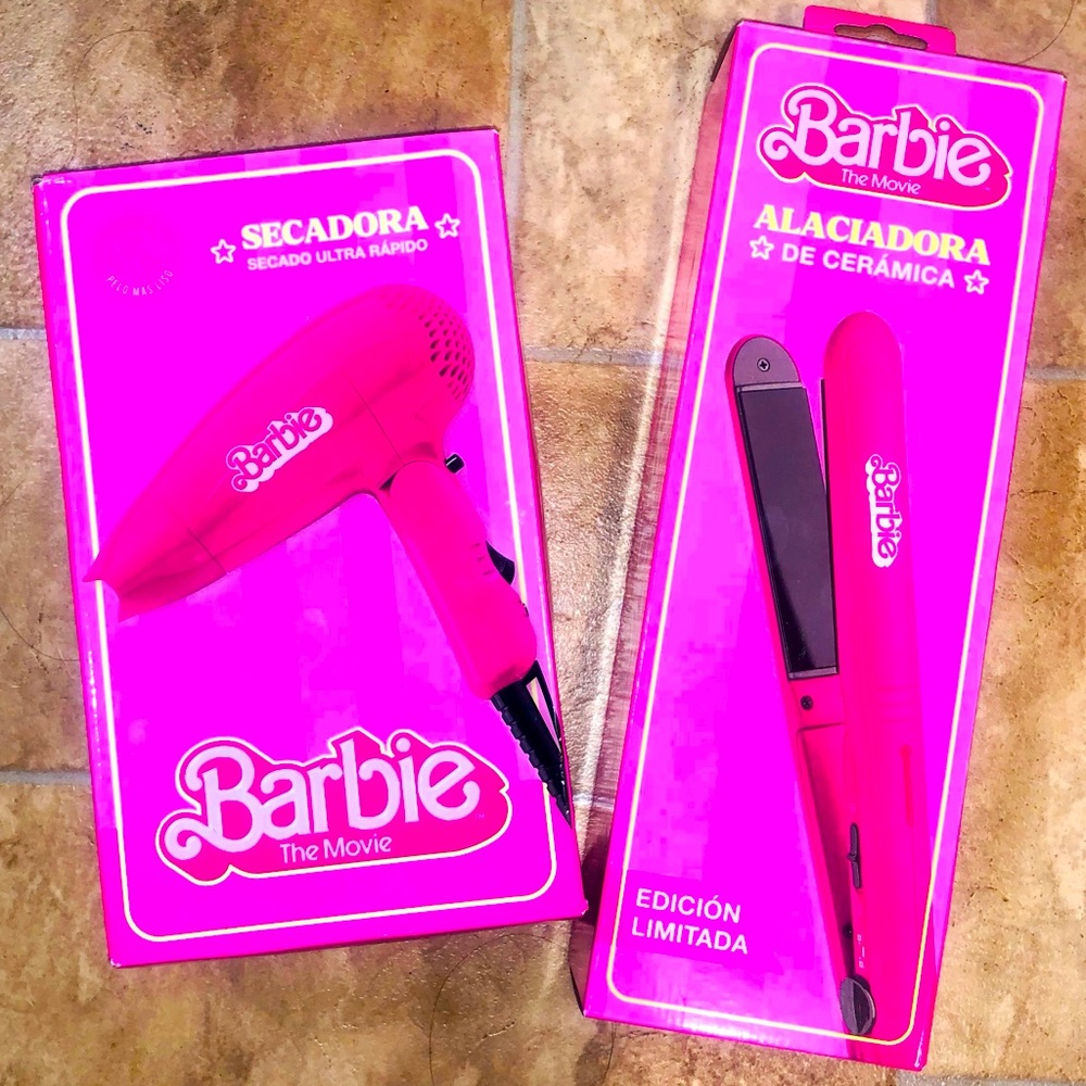 Barbie the movie heating tools set
